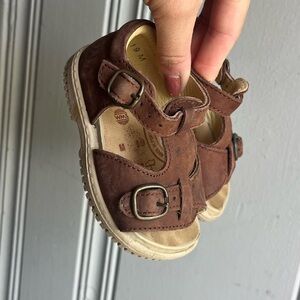 3.5C Elefanten Leather Brown Infant Sandals